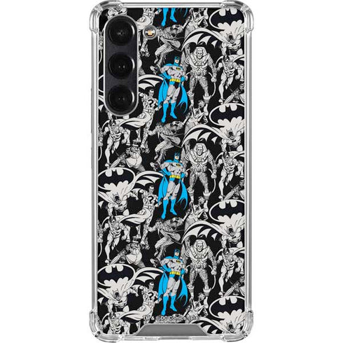 DC Comics Batman Characters Action Poses Print Galaxy S24 FE Clear Case